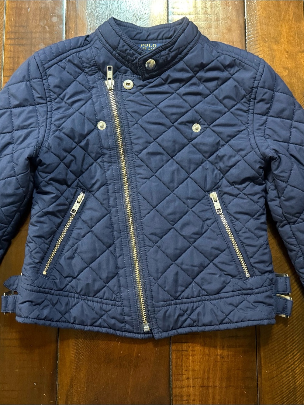 Polo by Ralph Lauren Navy Quilted moto Jacket